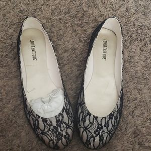 Lower East Side Slip on Black Lace Shoes Size  12